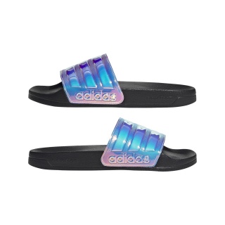 adidas Shower Slides Adilette 3-Stripes blue/black/glossy Ladies - 1 Pair